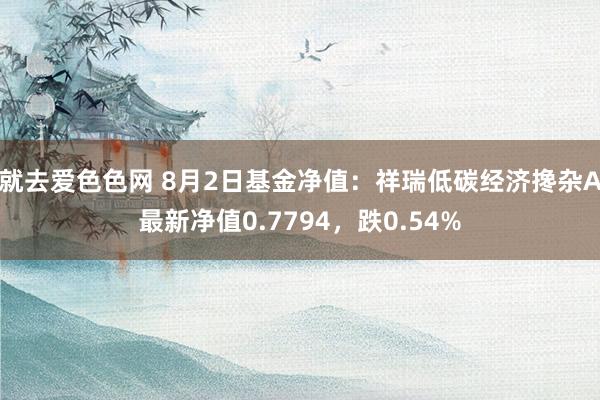 就去爱色色网 8月2日基金净值：祥瑞低碳经济搀杂A最新净值0.7794，跌0.54%