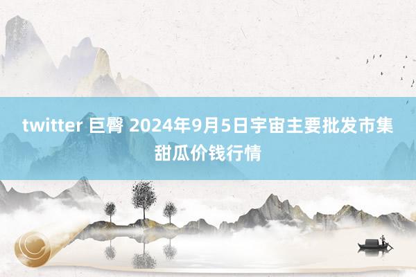 twitter 巨臀 2024年9月5日宇宙主要批发市集甜瓜价钱行情