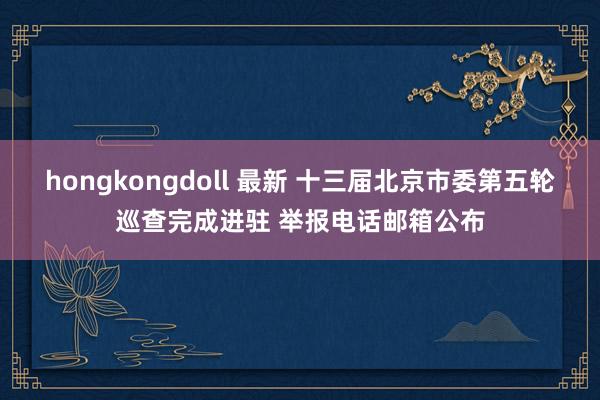 hongkongdoll 最新 十三届北京市委第五轮巡查完成进驻 举报电话邮箱公布